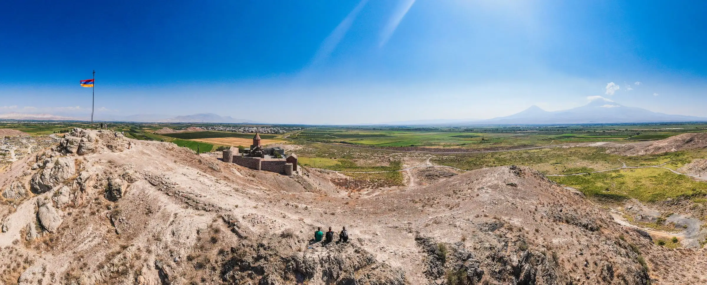 Khor Virap monastery with Mount Ararat behind it